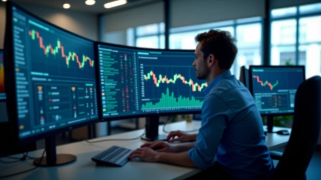 Environnement de formation aux marchés financiers avec graphiques et données boursières