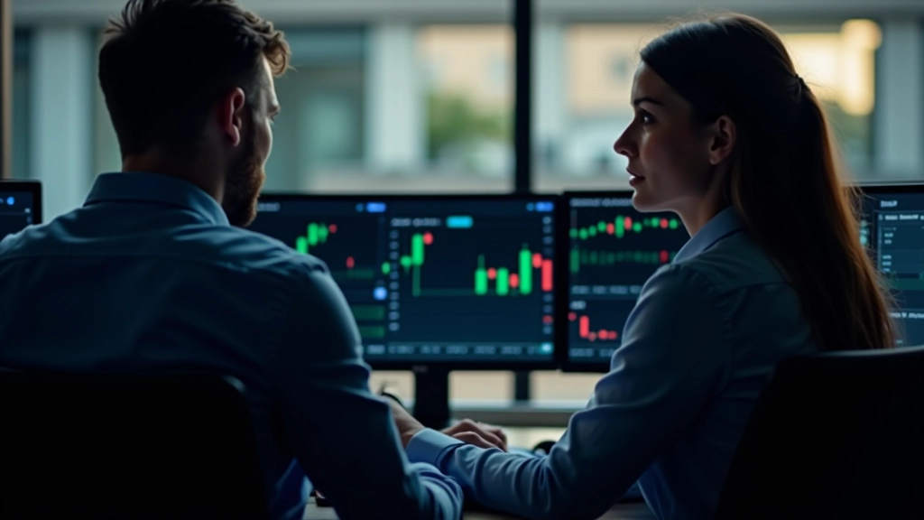 Écran de trading avec graphiques en temps réel et données de marché