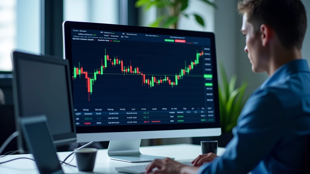 Écran de trading affichant les graphiques et les données de cotation en temps réel du marché
